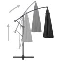 VidaXL Parasol ogrodowy, wiszący, antracytowy, 3 m, słupek aluminiowy