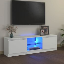 VidaXL Szafka pod TV z oświetleniem LED, biała, 120x30x35,5 cm