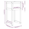 VidaXL Donica, czarny, 40x40x81 cm, lite drewno sosnowe