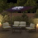 VidaXL Wiszący parasol z LED, bordowy, 400x300 cm