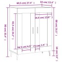 VidaXL Szafka, szarość betonu, 69,5x34x90 cm, materiał drewnopochodny