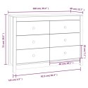 VidaXL Komoda, szary, 100x40x72 cm, lite drewno sosnowe