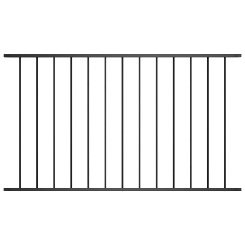 VidaXL Panel ogrodzeniowy, kryta proszkowo stal, 1,7x0,75m, czarny