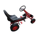 VidaXL Gokart dla dzieci, z pedałami, czerwony