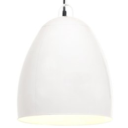 VidaXL Industrialna lampa wisząca, 25 W, biała, okrągła, 42 cm, E27