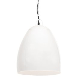 VidaXL Industrialna lampa wisząca, 25 W, biała, okrągła, 42 cm, E27