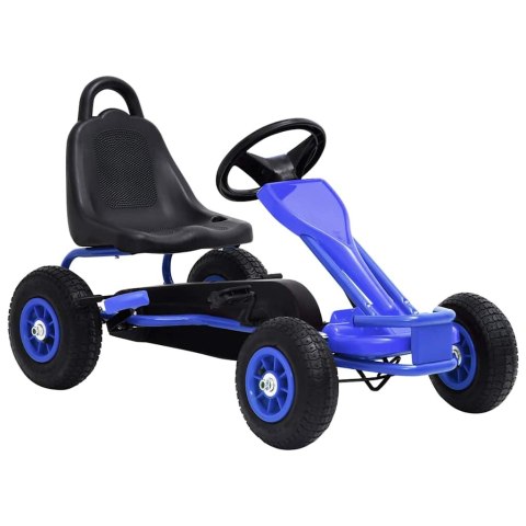 VidaXL Gokart na pedały, z oponami pneumatycznymi, niebieski