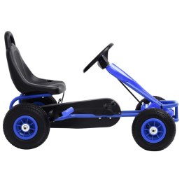 VidaXL Gokart na pedały, z oponami pneumatycznymi, niebieski