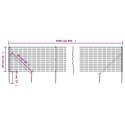 VidaXL Ogrodzenie z siatki, z kotwami, antracytowe, 0,8x25 m