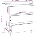VidaXL Szafka, brązowy dąb, 60x35x69 cm, materiał drewnopochodny