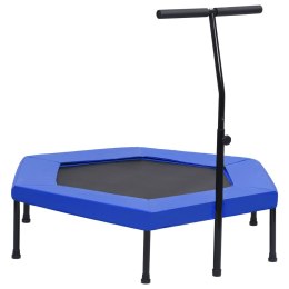 VidaXL Trampolina z uchwytem i nakładką ochronną, sześciokątna, 122 cm