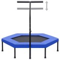 VidaXL Trampolina z uchwytem i nakładką ochronną, sześciokątna, 122 cm