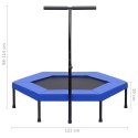 VidaXL Trampolina z uchwytem i nakładką ochronną, sześciokątna, 122 cm