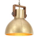 VidaXL Industrialna lampa wisząca, 25 W, mosiężna, okrągła, 40 cm, E27