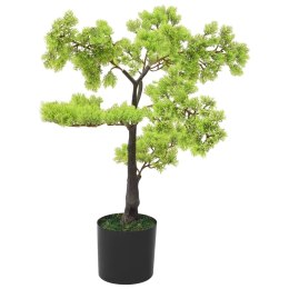 VidaXL Sztuczne bonsai z cyprysu, z doniczką, 60 cm, zielone