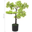 VidaXL Sztuczne bonsai z cyprysu, z doniczką, 60 cm, zielone