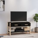 VidaXL Szafka pod TV, czarna, 82x38x45 cm, materiał drewnopochodny