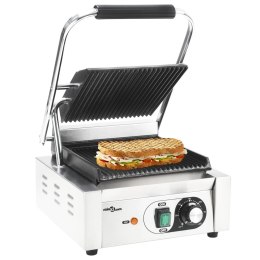 VidaXL Grill do panini żebrowany, stal nierdzewna 1800 W 31x30,5x20 cm