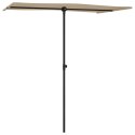 VidaXL Parasol ogrodowy na aluminiowym słupku, 180x110 cm, taupe