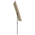 VidaXL Parasol ogrodowy na aluminiowym słupku, 180x110 cm, taupe