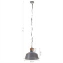 VidaXL Industrialna lampa wisząca, 32 cm, szara, E27