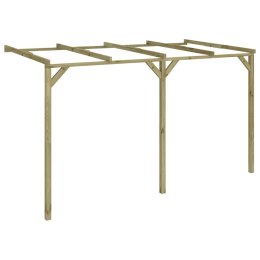 VidaXL Pergola przyścienna, 2 x 4 x 2,2 m, drewno