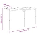 VidaXL Pergola przyścienna, 2 x 4 x 2,2 m, drewno