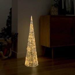 VidaXL Stożek dekoracyjny, akrylowy, ciepłe białe LED, 90 cm