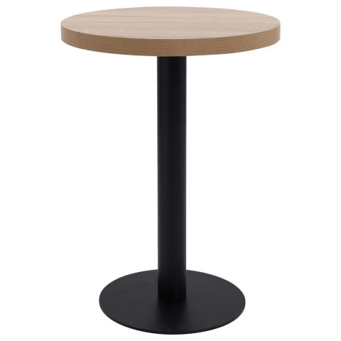 VidaXL Stolik bistro, jasnobrązowy, 60 cm, MDF