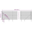 VidaXL Ogrodzenie z siatki, z kotwami, antracytowe, 2,2x25 m