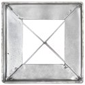 VidaXL Kołki gruntowe, 2 szt., srebrne, 10x10x76 cm, stal