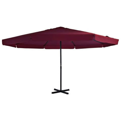 VidaXL Parasol ogrodowy na słupku aluminiowym, 500 cm, bordowy