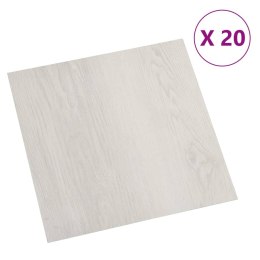 VidaXL Samoprzylepne panele podłogowe, 20 szt., PVC, 1,86 m², beżowe