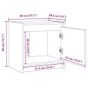 VidaXL Szafki nocne, 2 szt., szare, 40x30,5x40 cm, lite drewno sosnowe