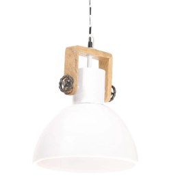 VidaXL Industrialna lampa wisząca, 25 W, biała, okrągła, 30 cm, E27