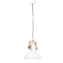 VidaXL Industrialna lampa wisząca, 25 W, biała, okrągła, 30 cm, E27