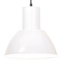 VidaXL Lampa wisząca, 25 W, biała, okrągła, 28,5 cm, E27