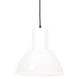 VidaXL Lampa wisząca, 25 W, biała, okrągła, 28,5 cm, E27