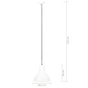 VidaXL Lampa wisząca, 25 W, biała, okrągła, 28,5 cm, E27