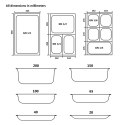 VidaXL Pojemniki gastronomiczne 2 szt. GN 1/2, 200 mm, stal nierdzewna