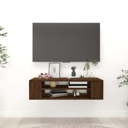 VidaXL Wisząca szafka pod TV, brązowy dąb, 100x30x26,5 cm