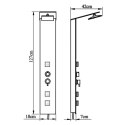 VidaXL Panel prysznicowy, szklany, brązowy