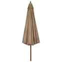 VidaXL Parasol ogrodowy na drewnianym słupku, 330 cm, taupe