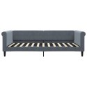 VidaXL Sofa rozsuwana z szufladami, ciemnoszara, 100x200 cm, aksamit