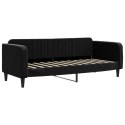 VidaXL Sofa rozsuwana z szufladami, czarna, 80x200 cm, aksamit