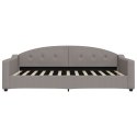 VidaXL Sofa rozsuwana z szufladami, taupe, 100x200 cm, tkanina