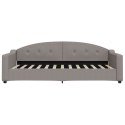 VidaXL Sofa rozsuwana z szufladami, taupe, 90x200 cm, tkanina