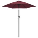 VidaXL Parasol, burgundowy, 200 x 224 cm, aluminium