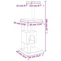 VidaXL Drapak dla kota ze słupkami sizalowymi, kremowy, 104 cm