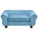 VidaXL Sofa dla psa, turkusowa, 72x45x30 cm, pluszowa